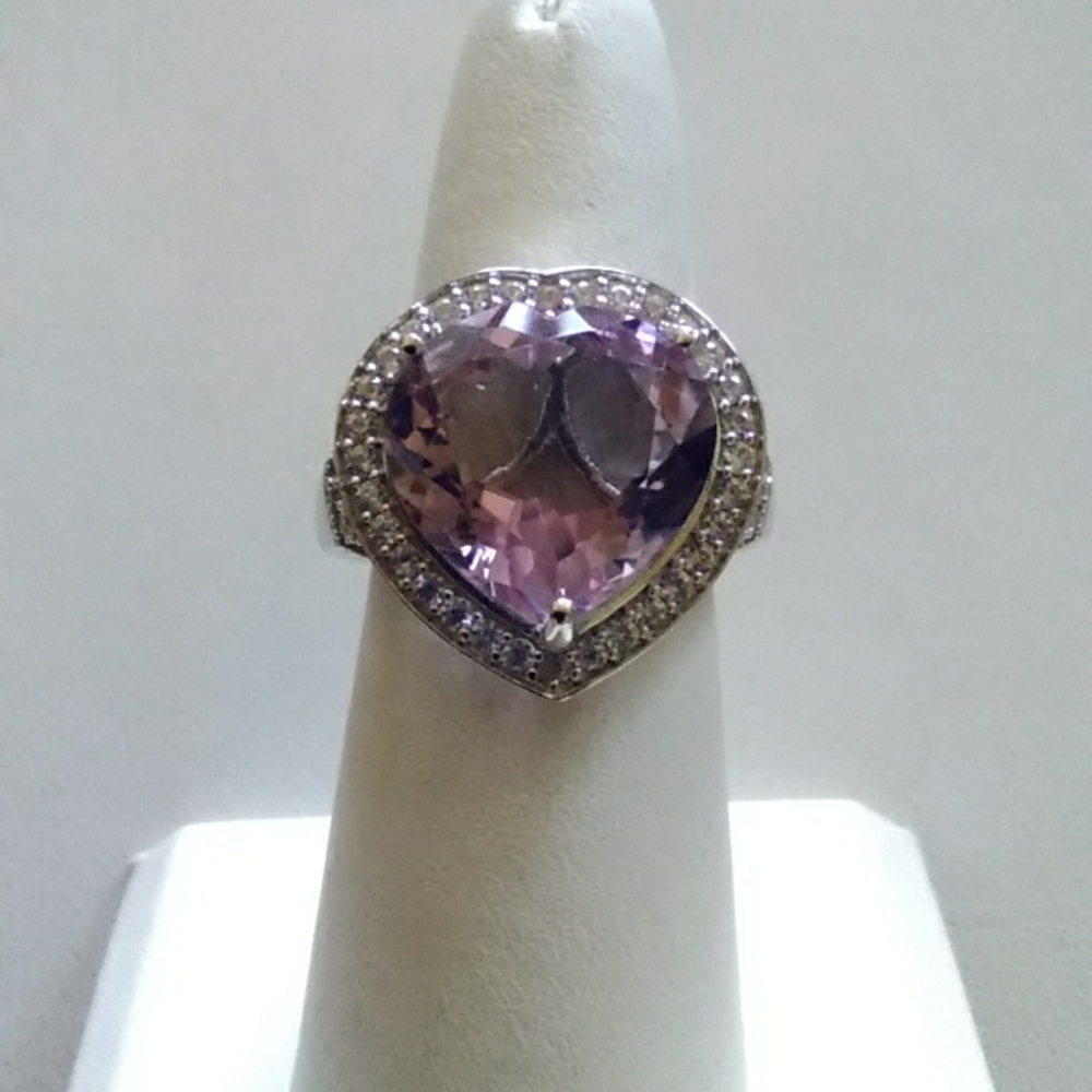 Amethyst and Zircon Ring